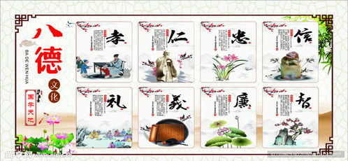 國(guó)學(xué)八德文化壁畫設(shè)計(jì)圖 傳統(tǒng)美德的視覺敘事
